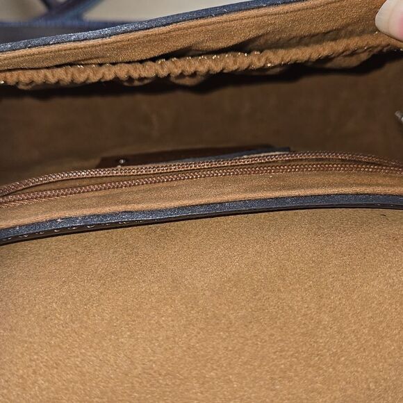 Patricia Nash Dark Brown Shearling Crossbody Bag Womens Handbag Purse Tote Carry - Picture 9 of 16